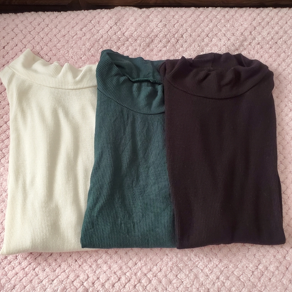 3 PK American Eagle Mock Neck Tank Top